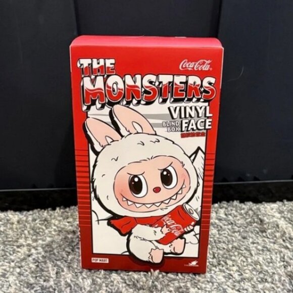 Coca-Cola Pop Mart The Monsters Vinyl Face Stuffed Animal - Red and White - Picture 1 of 3